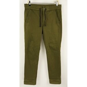 Pashko Men's Medium 34 x 30 Olive Green Soft Twill Drawstring Travel Chino Pants